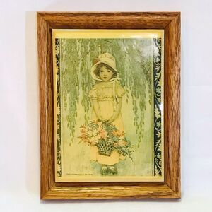 Girl With Basket Flowers Jessie Wilcox Smith Framed Ceramic Tile Kimberly Ent